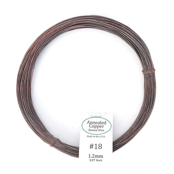 #18 American Annealed Copper Bonsai Wire, Copper Bonsai Wire 1.2mm, High-Quality Bonsai Training Wire, Durable Copper Wire for Bonsai, USA Made Bonsai Wire, Precision Bonsai Shaping Wire, 127 ft Copper Bonsai Wire, Flexible Copper Wire for Bonsai, Strong Bonsai Training Wire, Premium Copper Wire for Bonsai